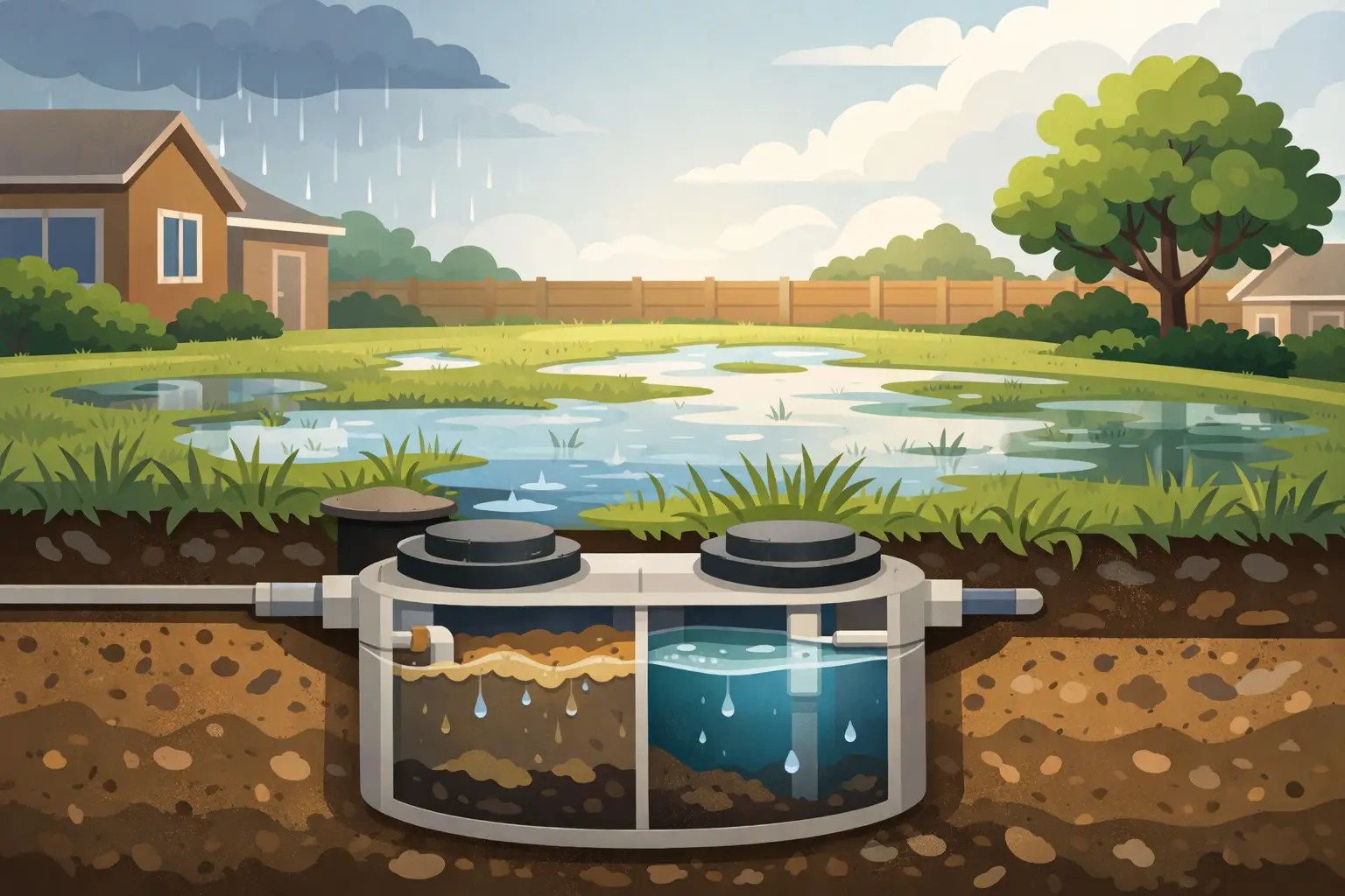Why Is My Yard Soggy Over Septic Tank?