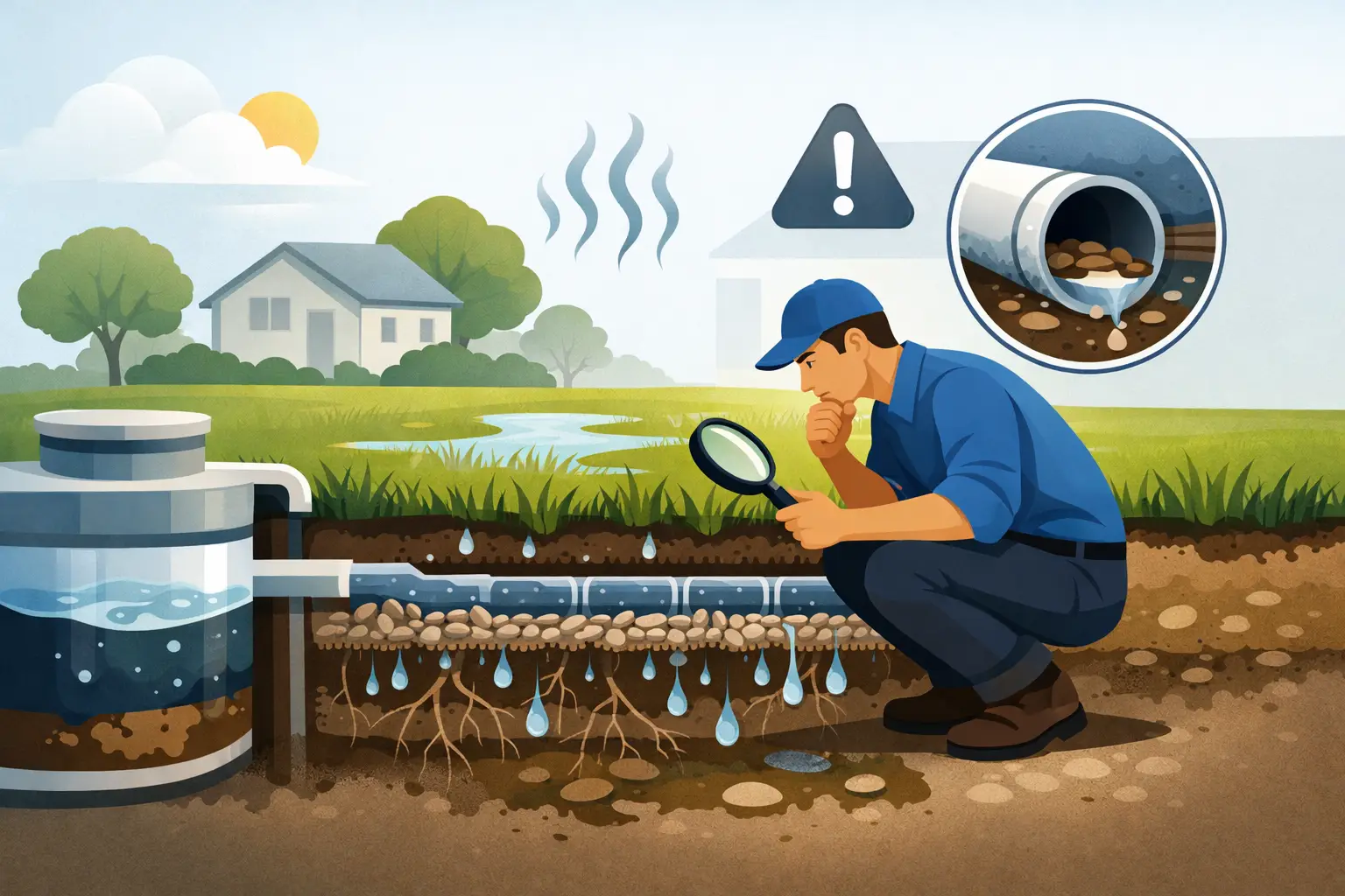 How to Spot Drainfield Failure Before a Backup