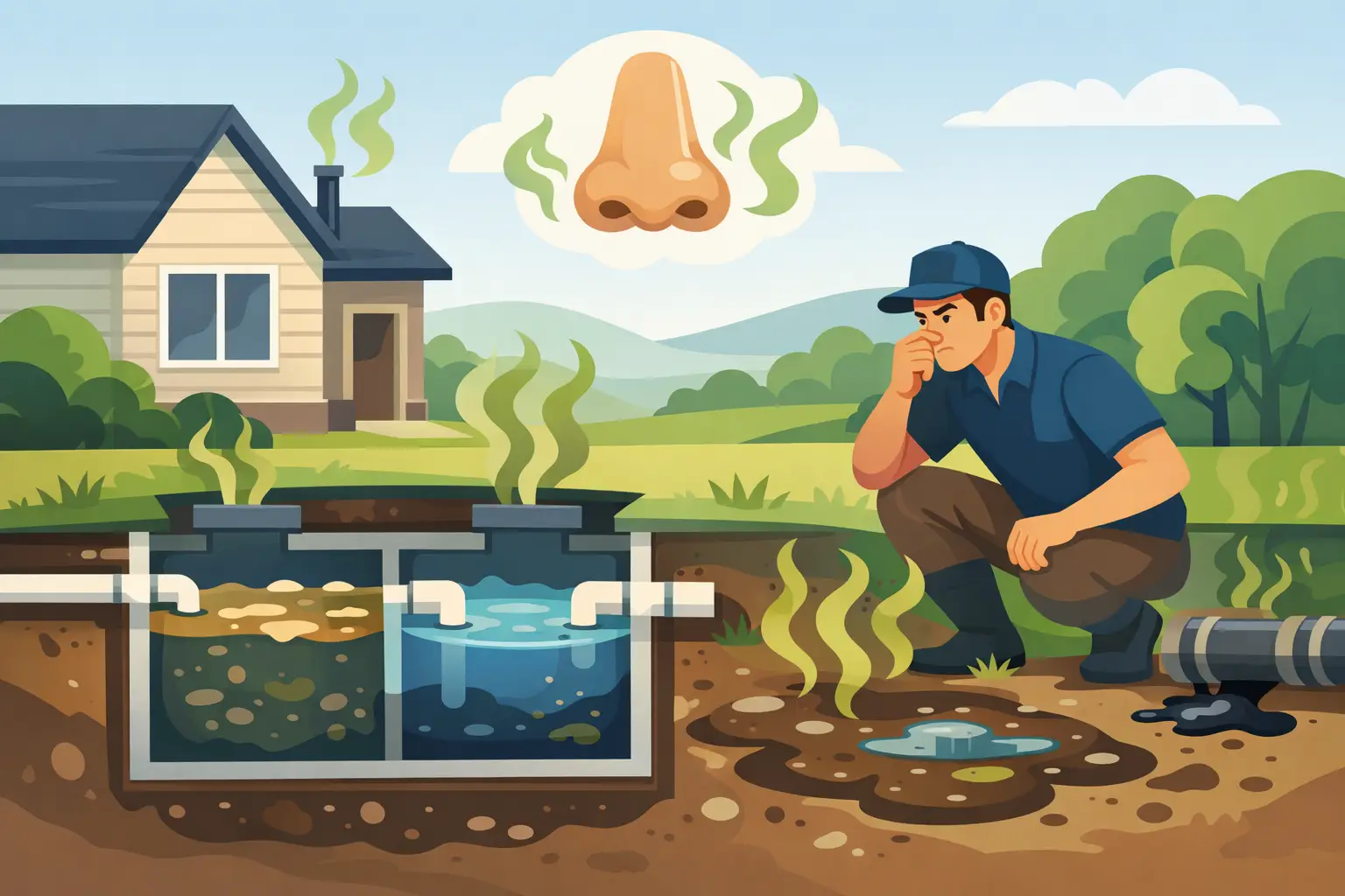 Septic System Bad Smell Outside? Find the Cause